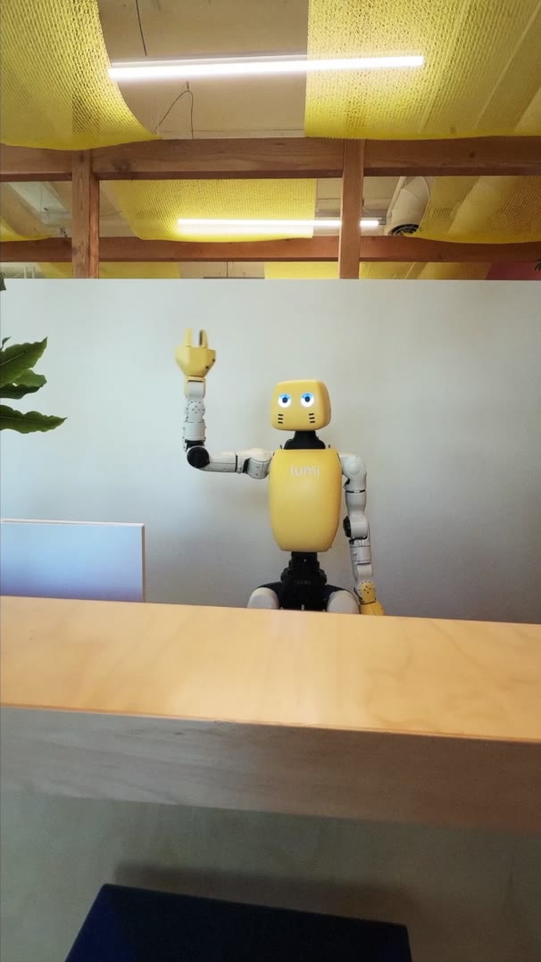 Lumi moving through a launch event